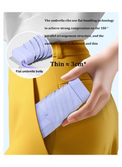 Generic Uv Mini Umbrella Sun Protection,Windproof Sun Umbrella Protection for Women and Kids,Travel Small Folding Umbrella for Rain，Portable Lightweight Travel Umbrella with Storage Box  - Image 2