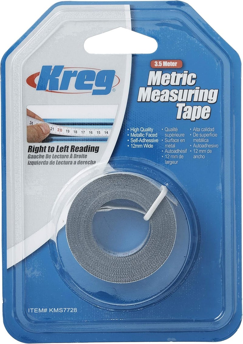 Kreg KMS7728 3.5 Meter Self Adhesive Measuring Tape with Right-to-Left Reading - Image 3