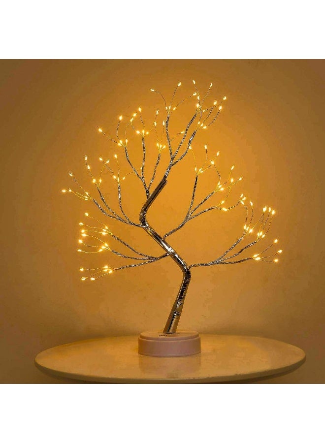 Decorative LED Shimmer Tree Lamp, 20 Inch (50cm) Silver - Image 1