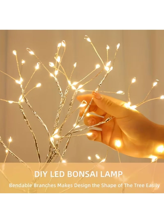 Decorative LED Shimmer Tree Lamp, 20 Inch (50cm) Silver - Image 5