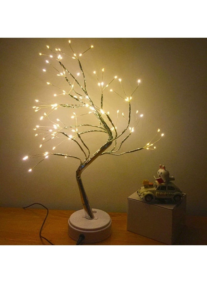 Decorative LED Shimmer Tree Lamp, 20 Inch (50cm) Silver - Image 2