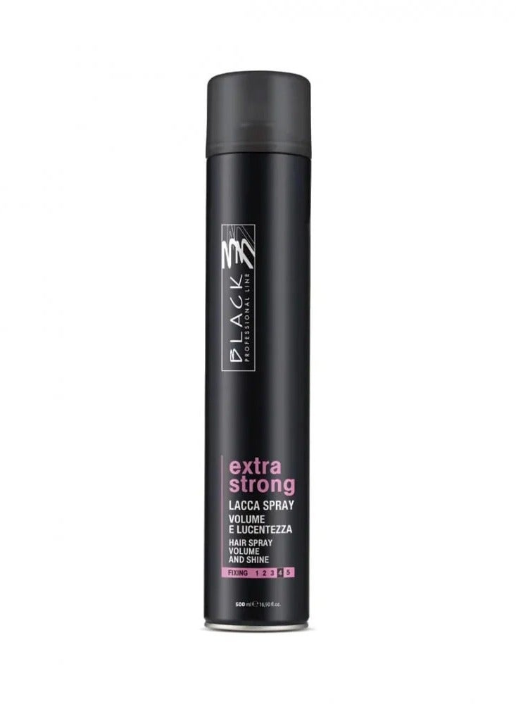 BLACK PROFESSIONAL LINE Hair Spray Volume and Shine Extra Strong  500 ml
