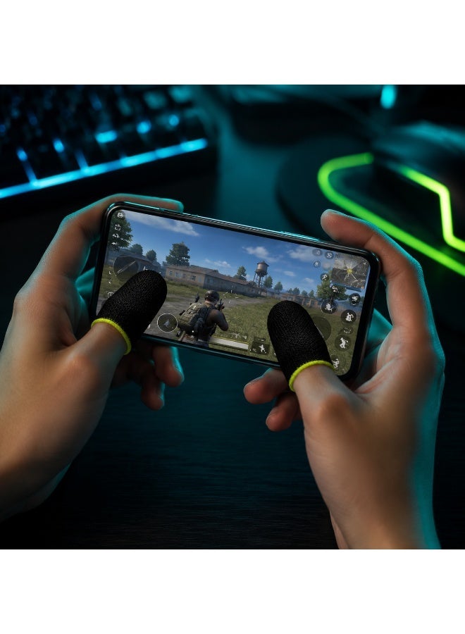 4 PCS Mobile Gaming Finger Sleeves | High Sensitivity | Anti-Sweat | Smooth & Precise Control | Compatible with Android & iPhone - Image 3