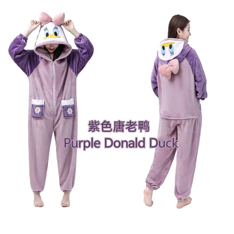Funny Milk Dragon Abstract Clothes Animal Coral Fleece Padded Warm One-Piece Robe - Image 1