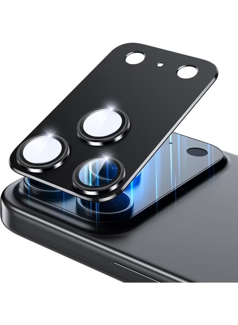 Camera Lens Protector for iPhone 17 Pro – Anti-Scratch Aluminum Alloy Black Circle Design, Easy Installation, Case Friendly, High Definition Camera Guard Black - Image 1