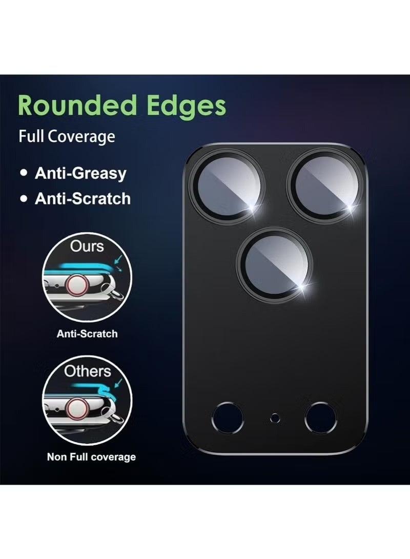 Camera Lens Protector for iPhone 17 Pro – Anti-Scratch Aluminum Alloy Black Circle Design, Easy Installation, Case Friendly, High Definition Camera Guard Black - Image 3