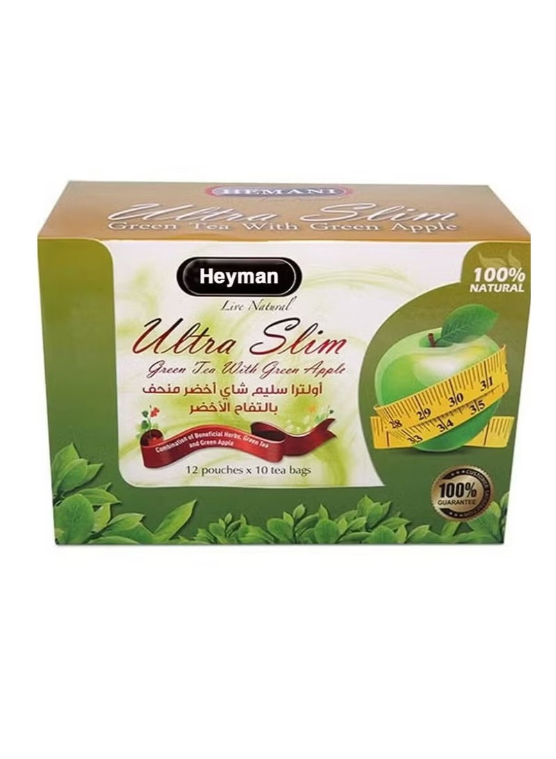 هايمان شاي أخضر ألترا سليم مع التفاح 30 كيس