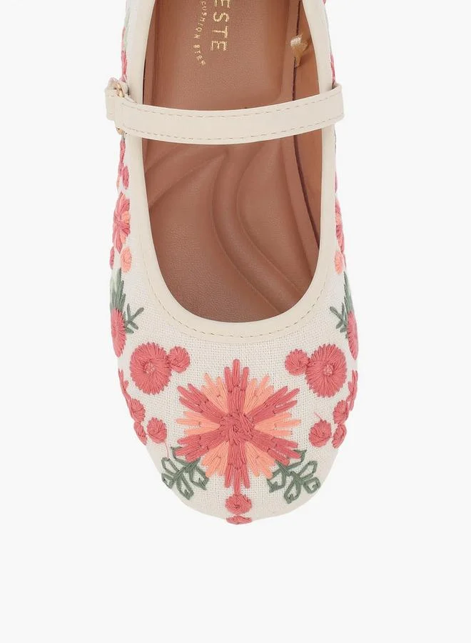 Celeste BEIGE Girls Hook & Loop Ballerina Shoes for Women | Best Price UAE