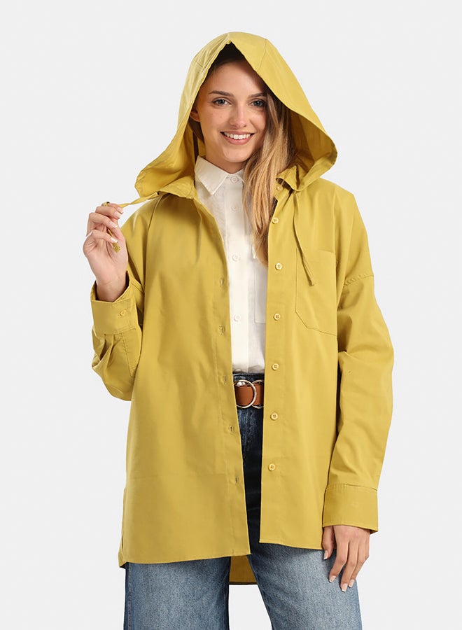 Carina Relaxed-Fit Hooded Shirt - Image 1