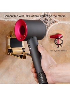 General Foldable Hair Dryer Hanger, Adhesive Bathroom Hair Dryer Organiser, Bathroom Hair Dryer Holder with Mounting Kit  - Image 2