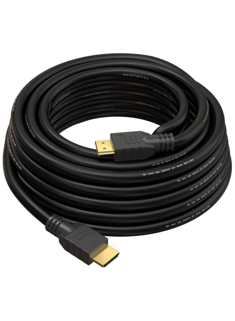 Adando HDMI V1.4 Cable: 10 Meters Long - High-Speed Wire with 3D ARC Ethernet - FHD 1080P, 1080i, 4K - PS4 - Xbox One - Sky HD Laptop - TV CCTV - Gold and Black Plated (Black) - Image 1