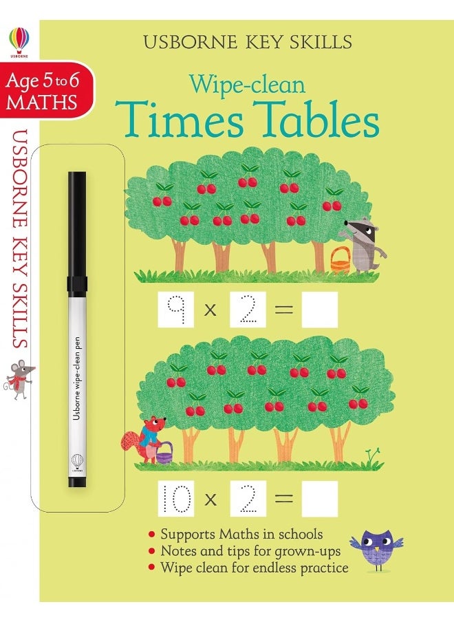 Usborne Publishing Ltd Key Skills Wipe Clean Times Tables - Educational Wipe Clean Activity Book for Learning Multiplication  - Image 3