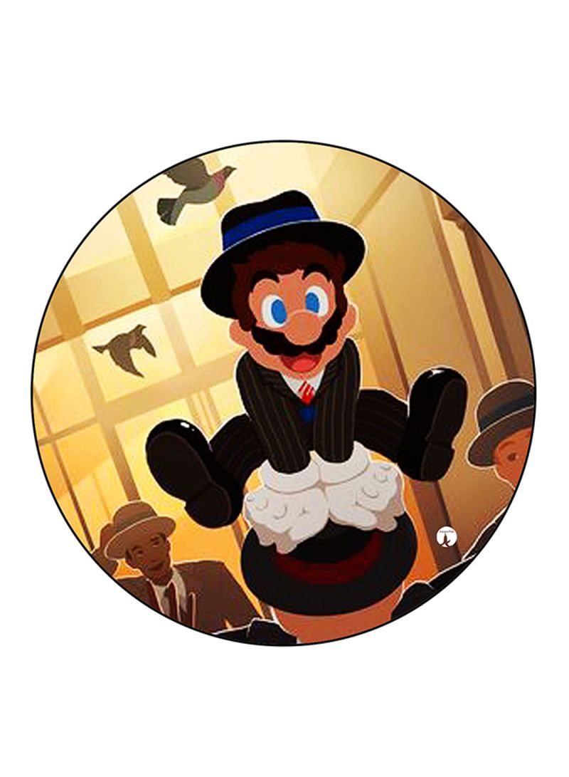 RKN The Video Game Super Mario Printed Mouse Pad Round  Multicolour