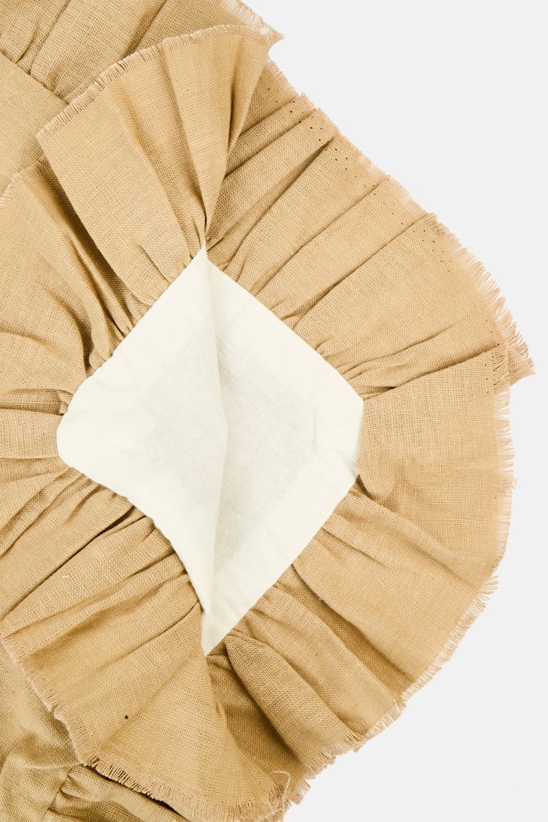 Muy Mucho Ruffle Cushion Cover 45 x 45 cm, Beige  - Image 4