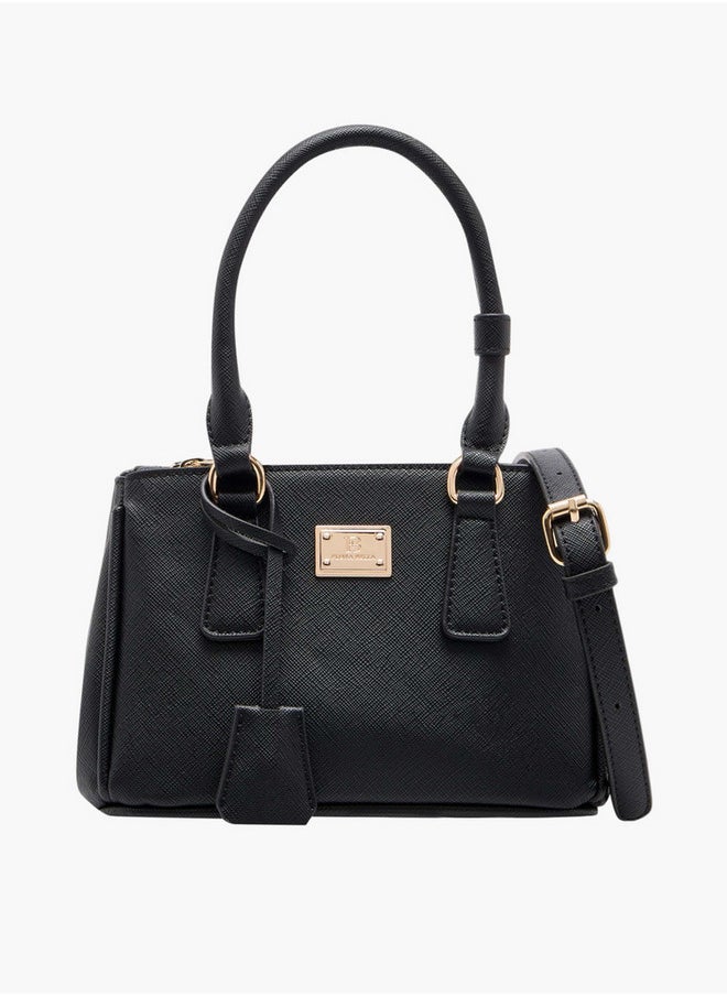 Flora Bella By Shoexpress Women's Textured Crossbody Bag with Detachable Strap and Zip Closure  - Image 1