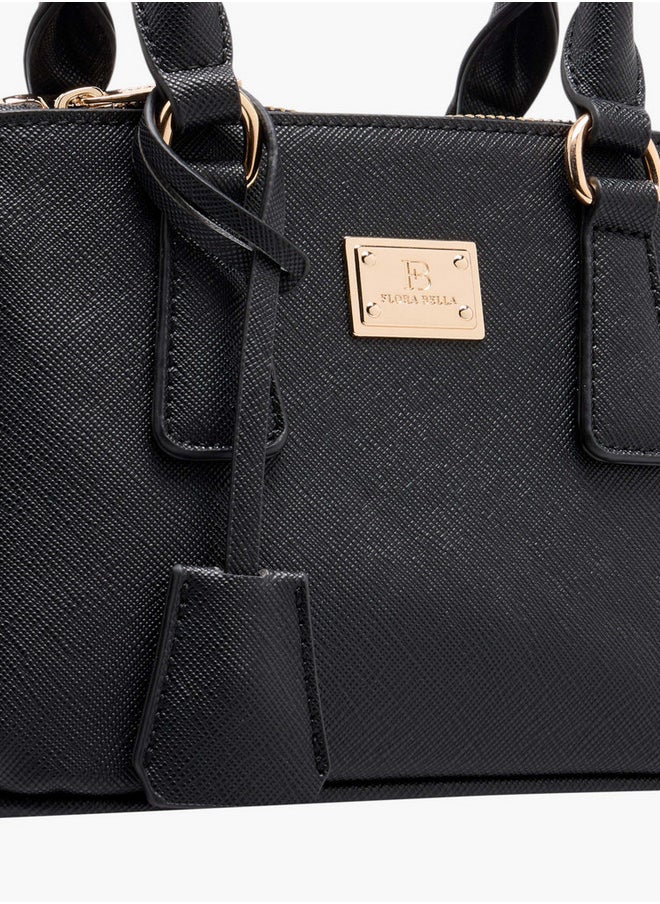 Flora Bella By Shoexpress Women's Textured Crossbody Bag with Detachable Strap and Zip Closure  - Image 4