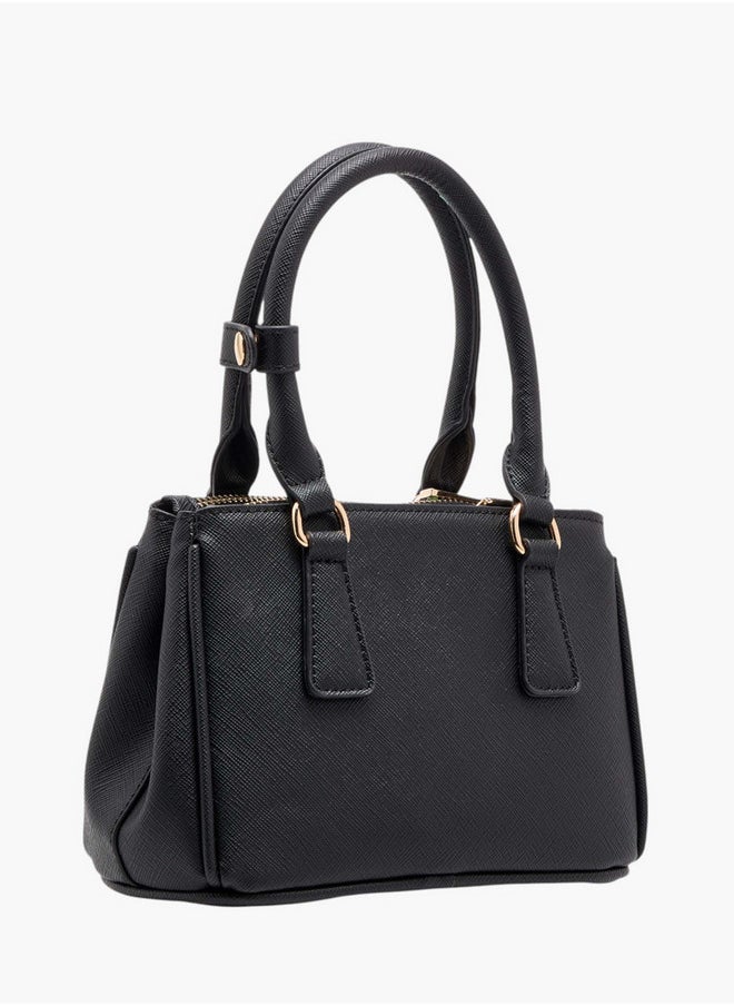 Flora Bella By Shoexpress Women's Textured Crossbody Bag with Detachable Strap and Zip Closure  - Image 3