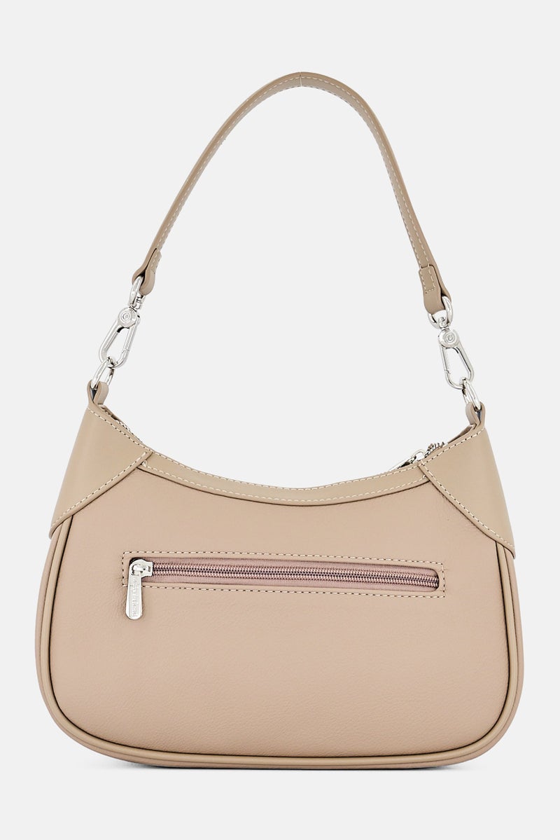 Kathy Ireland Women Brand Logo Shoulder Bag, Beige - Image 4