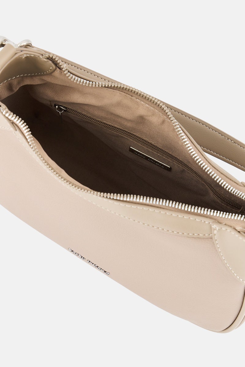 Kathy Ireland Women Brand Logo Shoulder Bag, Beige - Image 2