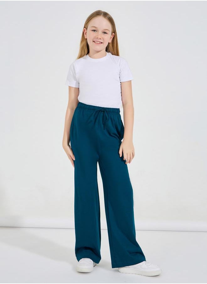 Styli - Basic Wide Leg Pants with Drawstring - Image 1