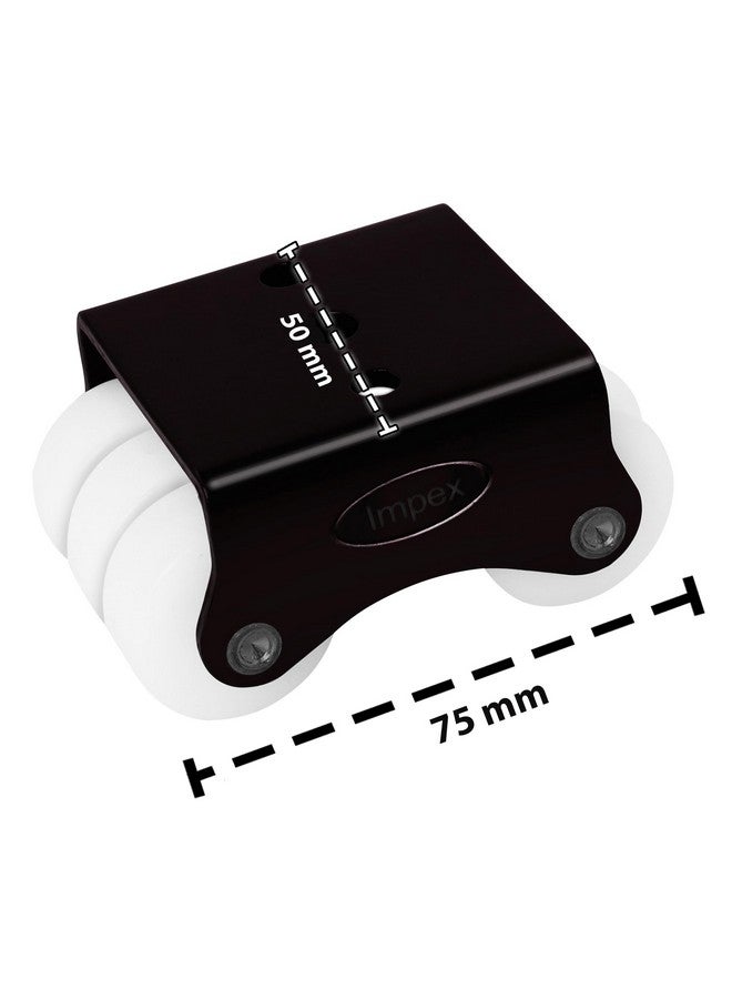 IMPEX Six Wheel Castor - Heavy Duty 400Kg Load Capacity Six Wheel Caster for Shopping Trolley, Furniture Table & Other equipment (Set of 4) [Color May Vary] - Image 3