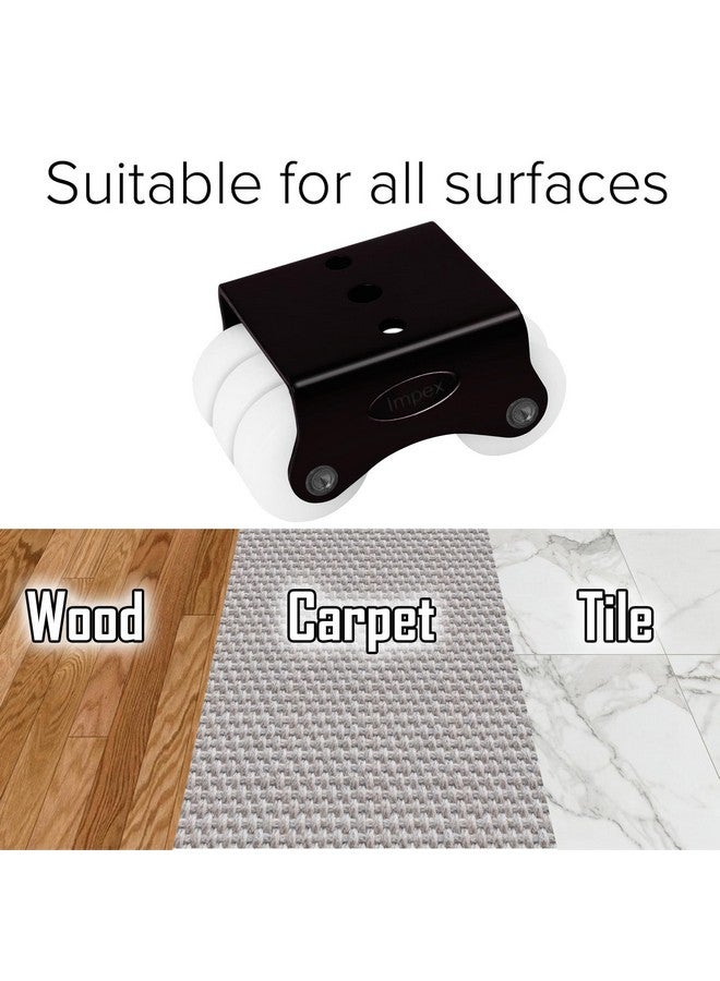 IMPEX Six Wheel Castor - Heavy Duty 400Kg Load Capacity Six Wheel Caster for Shopping Trolley, Furniture Table & Other equipment (Set of 4) [Color May Vary] - Image 4