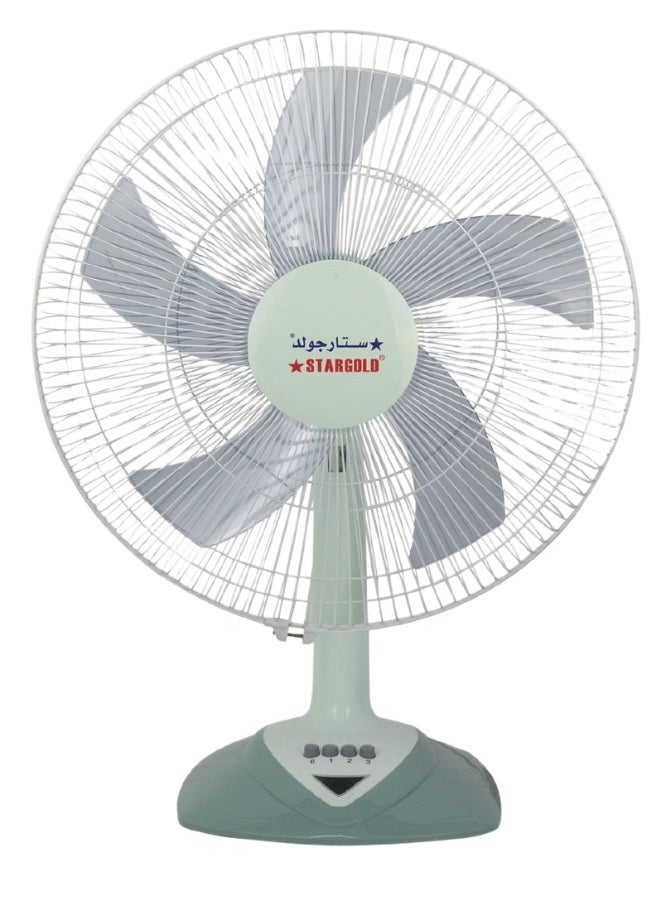 Stargold 18 Inch 60W Electric Table Fan Low/Medium/High And 5 Blade Design Oscillating Fan  - Image 1