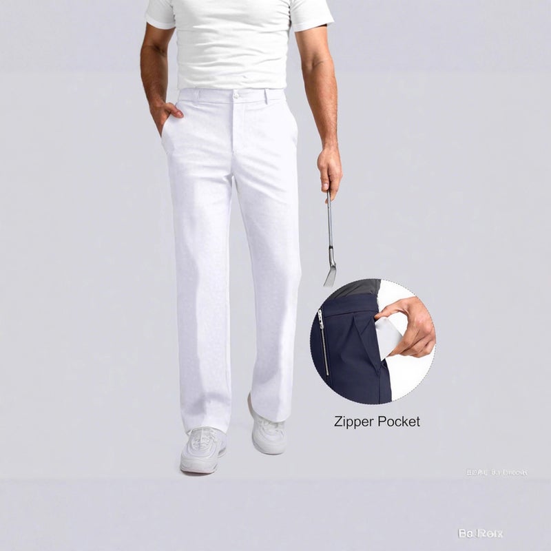 Men's Multi-Pocket Cargo Pants Straight Leg Casual Trousers - Image 2