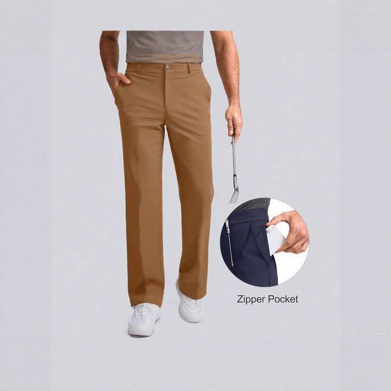 Men's Multi-Pocket Cargo Pants Straight Leg Casual Trousers - Image 3