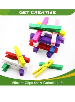 General 100 Pcs Colored Clothes Pins Wooden, Colored Clothespins for Crafts 2.9 Inch, Clothing Pins for Hanging, Pictures, Classroom, Laundry, Decorations, Colorful Clothespins Heavy Duty, 10 Colors  - Image 4