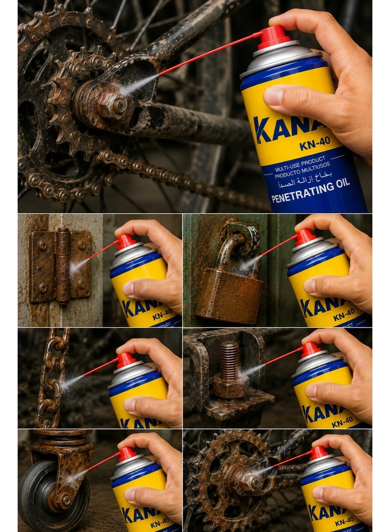 كانا بخاخ التشحيم متعدد الاستخدامات KANA KN-40 سعة 400 مل - مزيل الصدأ، مزيل الرطوبة، وزيت واقٍ - Image 3
