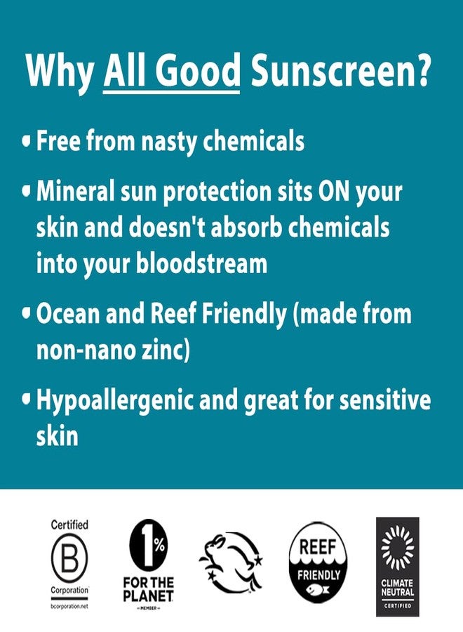 All Good Makes Everything Better All Good Sport Mineral Sunscreen Lotion - Coral Reef Friendly, Water & Sweat Resistant, Face & Body, UVA/UVB Broad Spectrum SPF 30+ (16 oz Pump) - Image 2