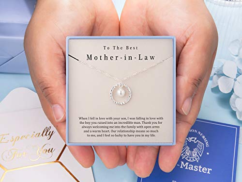 Burning Love Mother in Law Necklace Mom Gifts Mother Daughter Necklace Sterling Silver Circle Necklaces for Mother in Law Gifts Christmas Holiday Jewelry - Image 2