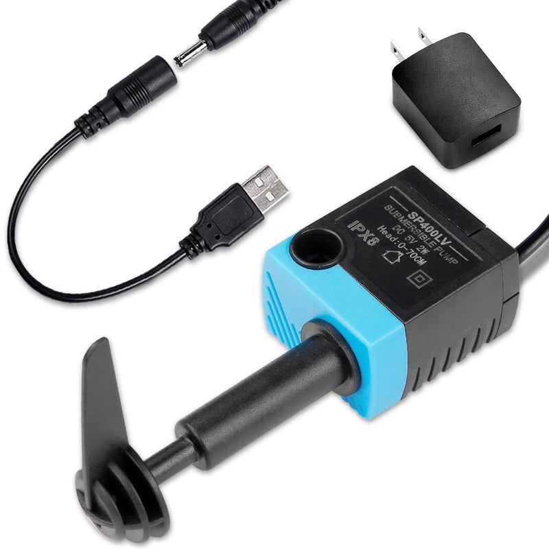 SanKlev Cat Water Fountain Pump,5V USB Replacement Pump Compatible with Platinum and Platinum LED Dog and Cat Water Dispensers with AC Adapter - Image 1