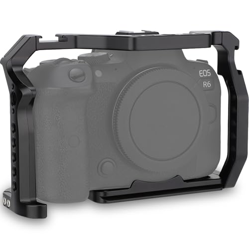 Leftfoto Camera Full Cage for Canon R5 R6 MirrorlessExtension Mount Microphone Fill Light Bracket Filming Accessorieswith Cold Shoe - Image 1