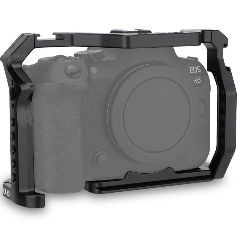 Leftfoto Camera Full Cage for Canon R5 R6 MirrorlessExtension Mount Microphone Fill Light Bracket Filming Accessorieswith Cold Shoe - Image 2