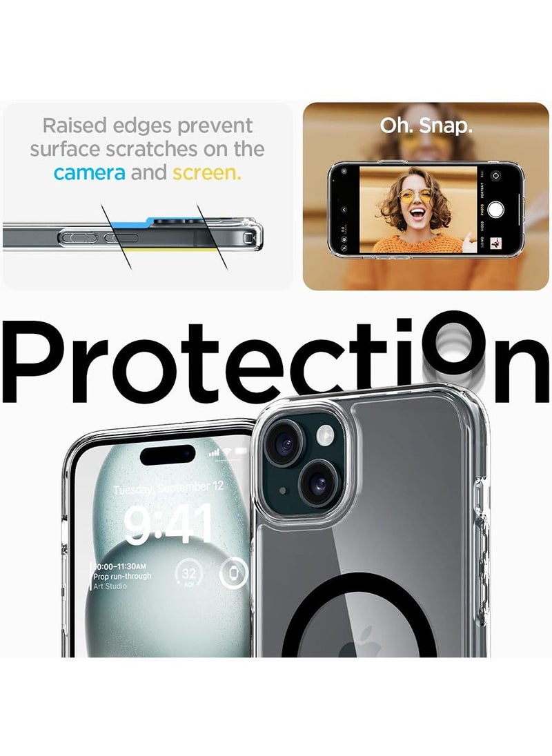 Spigen - Ultra Hybrid MagFit for iPhone 15 Plus Case Cover with MagSafe - Carbon Fiber - Image 1
