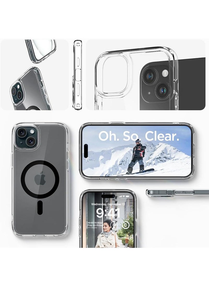 Spigen - Ultra Hybrid MagFit for iPhone 15 Plus Case Cover with MagSafe - Carbon Fiber - Image 1