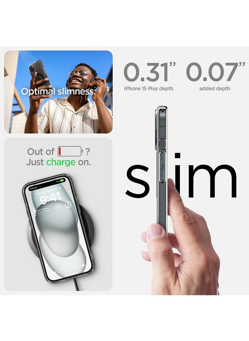 Spigen - Ultra Hybrid MagFit for iPhone 15 Plus Case Cover with MagSafe - Carbon Fiber - Image 1