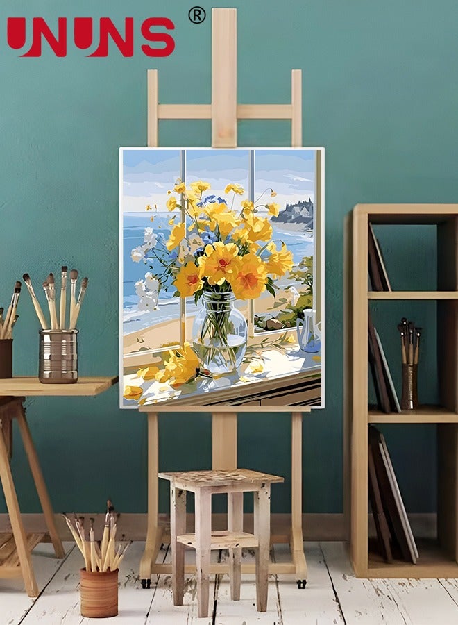 UNUNS Paint by Numbers Kit for Adults Beginner,Flowers Adult Paint by Number Kits on Canvas,DIY Acrylic Watercolor Oil Paint by Number for Adults for Home Decor Gift,40x50cm (Without Framed)  - Image 5