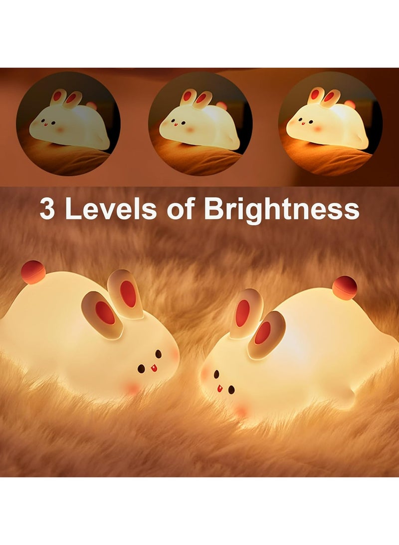 Oasisgalore Bunny Night Light, Dimmable and Rechargeable, Touch Night Lamp for Nursery  - Image 2