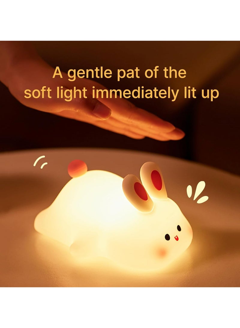 Oasisgalore Bunny Night Light, Dimmable and Rechargeable, Touch Night Lamp for Nursery  - Image 3