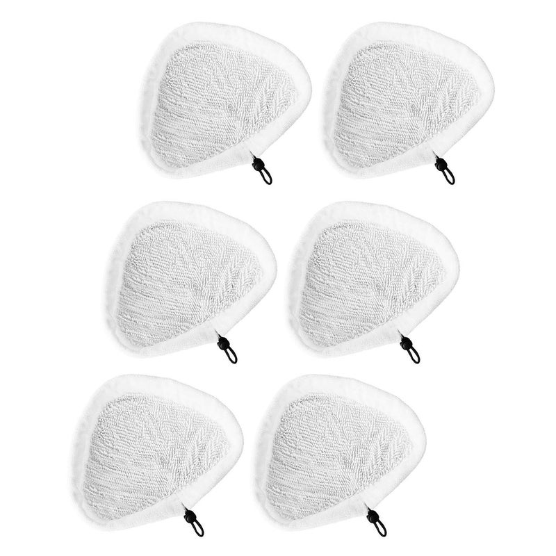 Fushing 6Pcs Steam Mop PadsReusable Washable Microfiber Steamer Cleaning Pads Replacement Pads Accessories for Steamboy X5 H2O H20 S302 S001 SKG 1500W Steam Mop