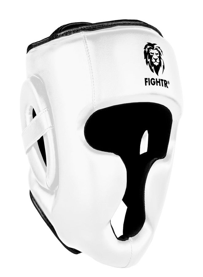 FIGHTR® Boxing Headgear with Best fit | Boxing Helmet Guard for Sparring | Adjustable Size for Boxing, MMA, Muay Thai, Kickboxing & Martial Art (White, M) - Image 1