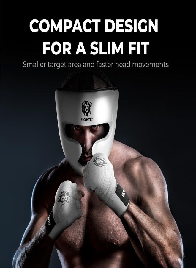 FIGHTR® Boxing Headgear with Best fit | Boxing Helmet Guard for Sparring | Adjustable Size for Boxing, MMA, Muay Thai, Kickboxing & Martial Art (White, M) - Image 3