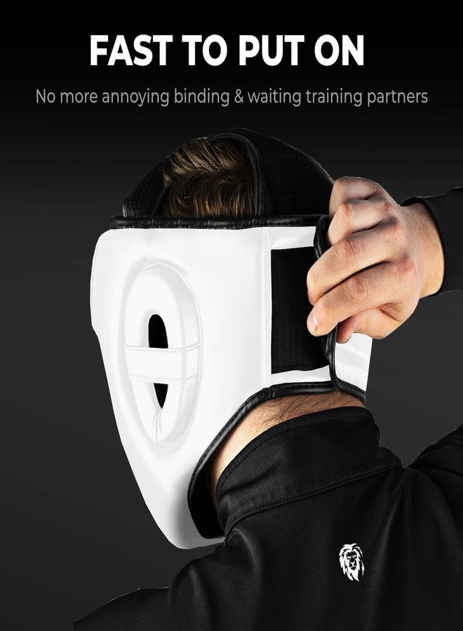 FIGHTR® Boxing Headgear with Best fit | Boxing Helmet Guard for Sparring | Adjustable Size for Boxing, MMA, Muay Thai, Kickboxing & Martial Art (White, M) - Image 5