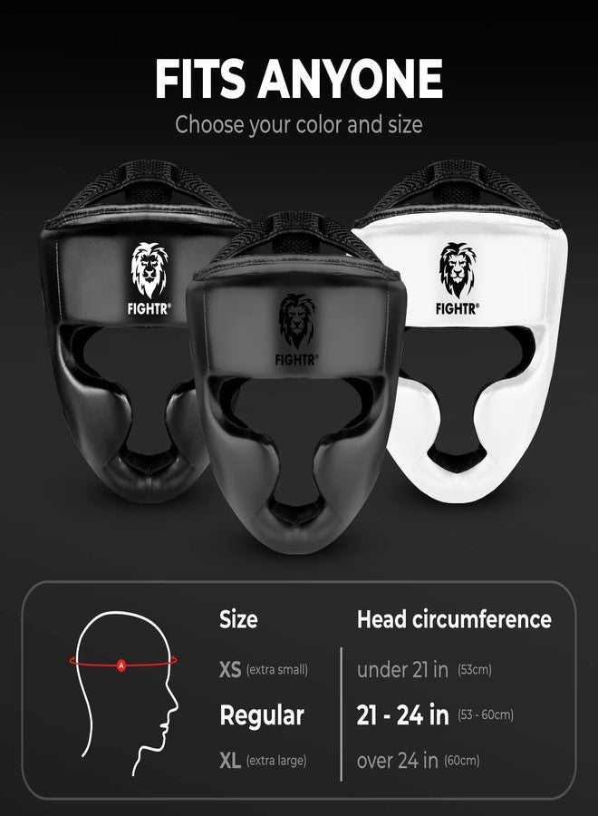 FIGHTR® Boxing Headgear with Best fit | Boxing Helmet Guard for Sparring | Adjustable Size for Boxing, MMA, Muay Thai, Kickboxing & Martial Art (White, M) - Image 2
