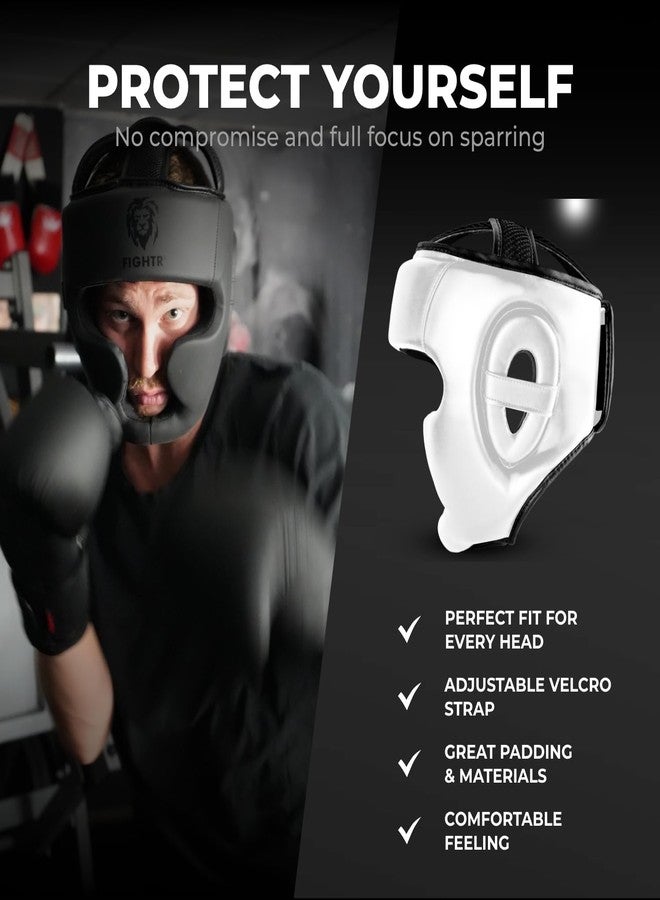 FIGHTR® Boxing Headgear with Best fit | Boxing Helmet Guard for Sparring | Adjustable Size for Boxing, MMA, Muay Thai, Kickboxing & Martial Art (White, M) - Image 4