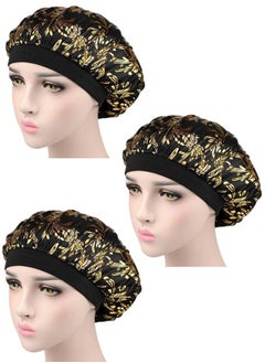 ZCM-HAPPY 3 PCS of Lightweight Solid Color Chemotherapy Sleeping Cap - Perfect for Home, Hair Care, and Air Conditioning Comfort  - Image 1