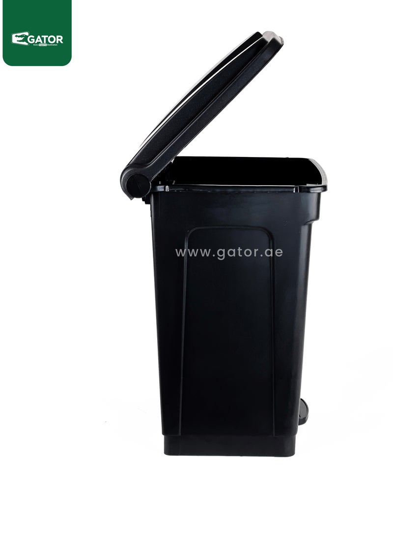 Gator Plastic Garbage Bin with Pedal Opening 45L Black - Image 3